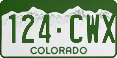 CO license plate 124CWX