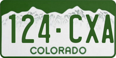 CO license plate 124CXA