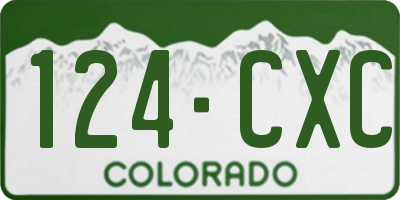 CO license plate 124CXC