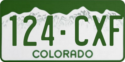 CO license plate 124CXF