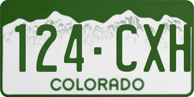 CO license plate 124CXH