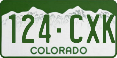 CO license plate 124CXK
