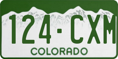 CO license plate 124CXM