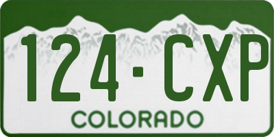 CO license plate 124CXP