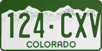 CO license plate 124CXV