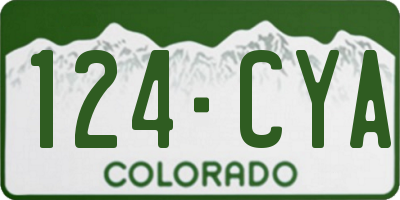 CO license plate 124CYA