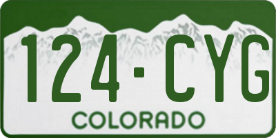 CO license plate 124CYG