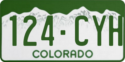 CO license plate 124CYH