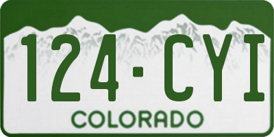 CO license plate 124CYI