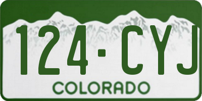 CO license plate 124CYJ