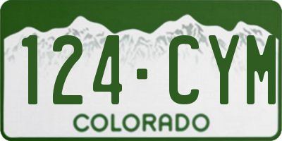 CO license plate 124CYM