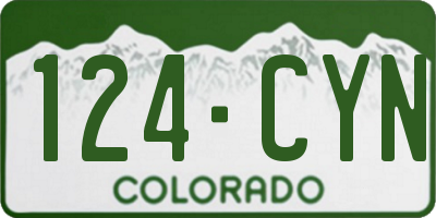 CO license plate 124CYN