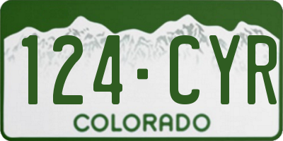 CO license plate 124CYR