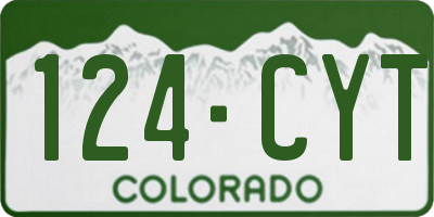 CO license plate 124CYT