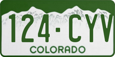 CO license plate 124CYV