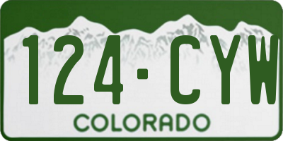 CO license plate 124CYW