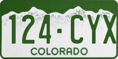 CO license plate 124CYX