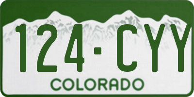 CO license plate 124CYY