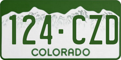 CO license plate 124CZD