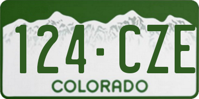 CO license plate 124CZE
