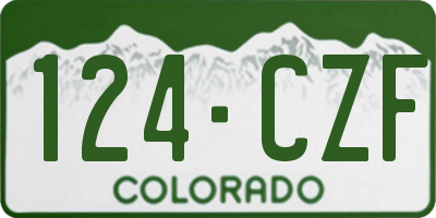 CO license plate 124CZF