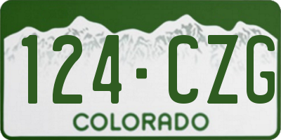 CO license plate 124CZG