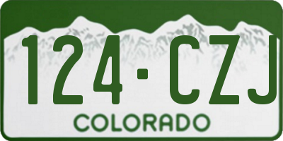 CO license plate 124CZJ