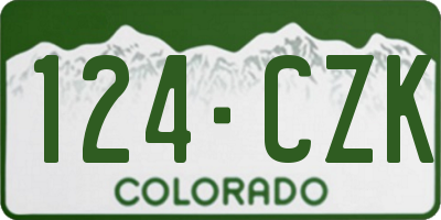 CO license plate 124CZK