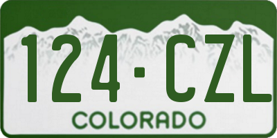 CO license plate 124CZL