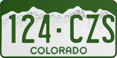 CO license plate 124CZS