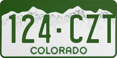 CO license plate 124CZT