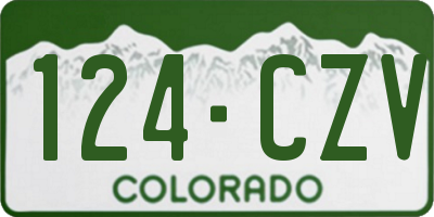 CO license plate 124CZV