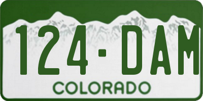 CO license plate 124DAM