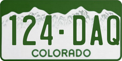 CO license plate 124DAQ