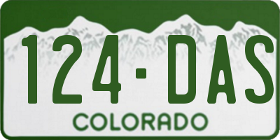 CO license plate 124DAS