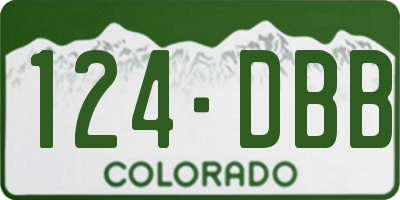 CO license plate 124DBB