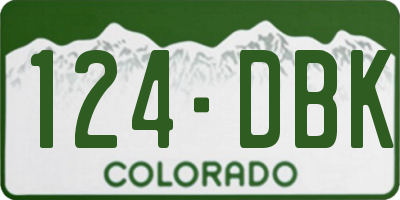 CO license plate 124DBK