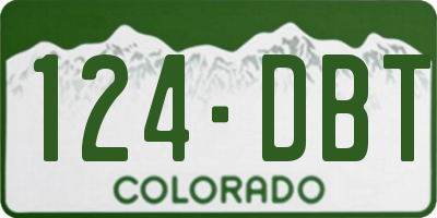 CO license plate 124DBT