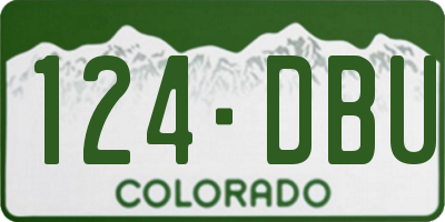 CO license plate 124DBU