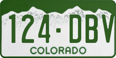 CO license plate 124DBV