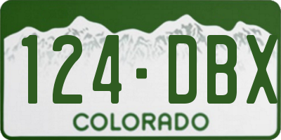 CO license plate 124DBX