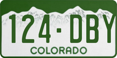 CO license plate 124DBY