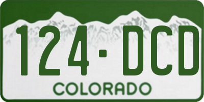 CO license plate 124DCD