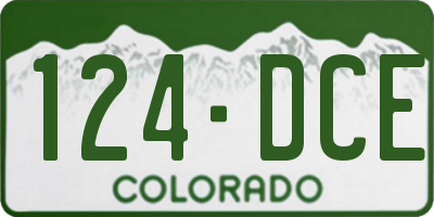 CO license plate 124DCE