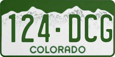 CO license plate 124DCG
