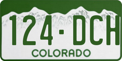 CO license plate 124DCH