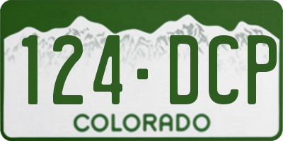 CO license plate 124DCP