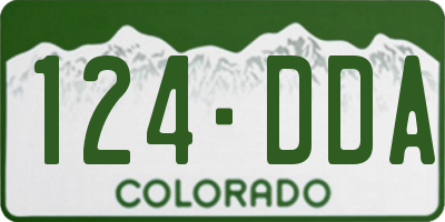 CO license plate 124DDA