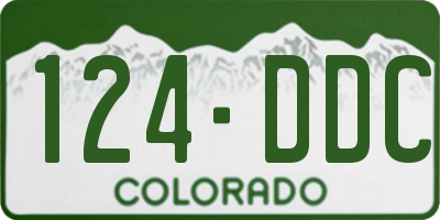 CO license plate 124DDC