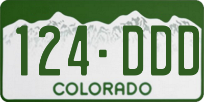 CO license plate 124DDD